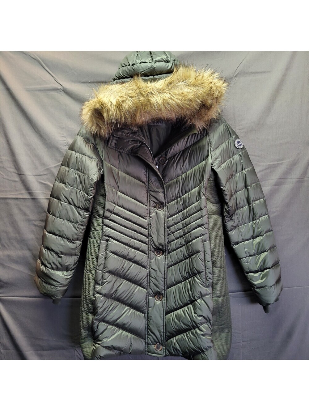 ABERCROMBIE & FITCH WOMENS DOWN FILLED PARKA JACKET COAT OLIVE SIZE M
